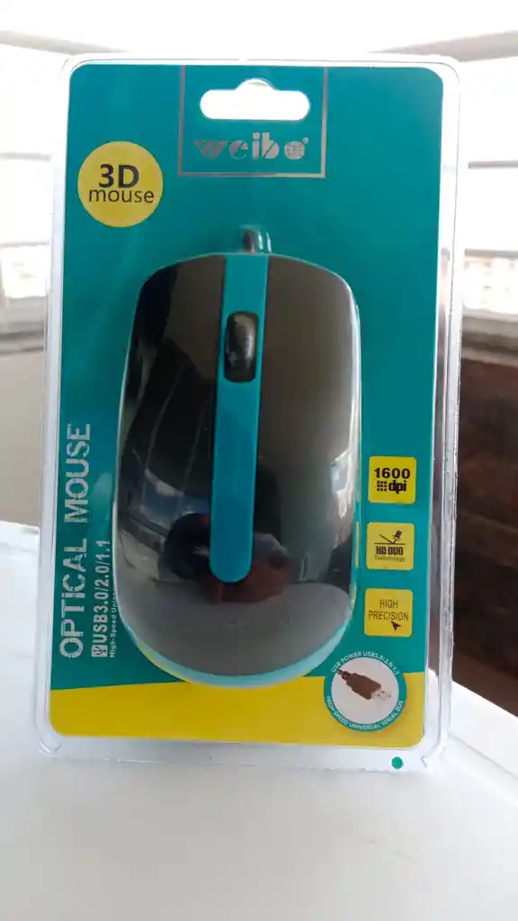 Mouse Weibo Wb-018 Alámbrico Usb 3d Óptico Alta Precisión, Ergonómico, Ambidiestro, Ideal Para Oficina, Estudio Y Hogar - Plug Play