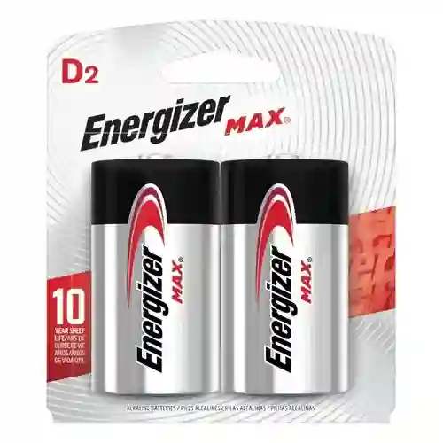Pila D2 Alcalina Energizer Blis X2