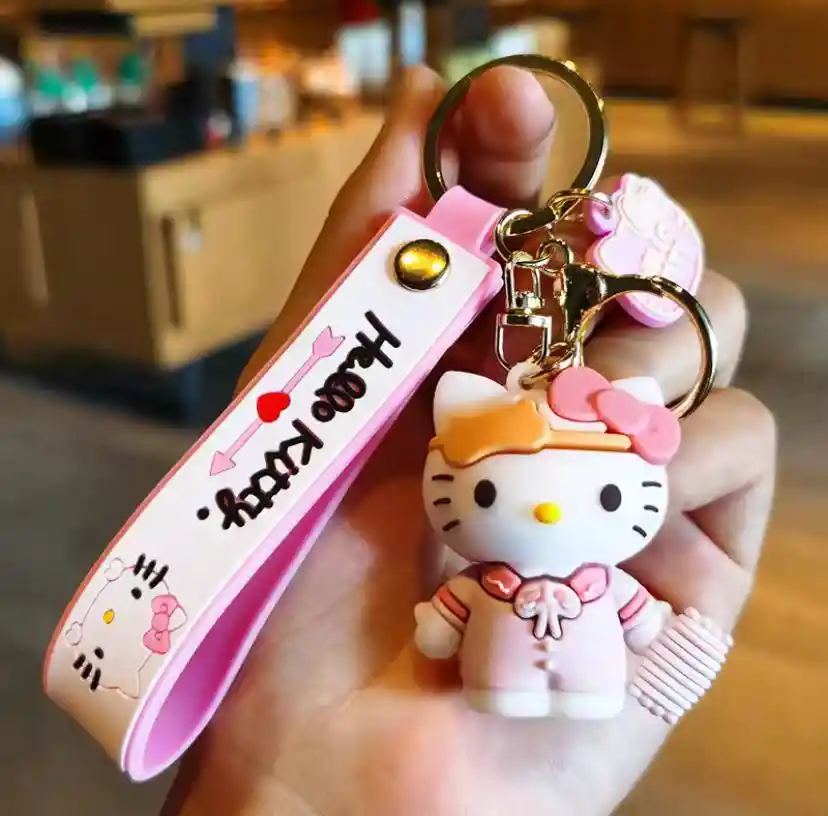 Llavero 3d Hello Kitty Pijamada
