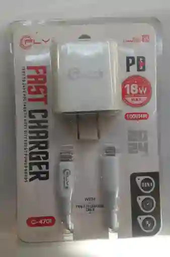 Cargador Lightning Pared 18w Fly C-470