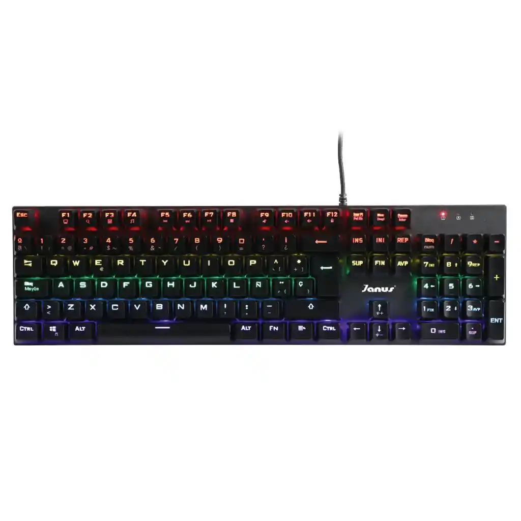 Combo Teclado+mouse Gamer Janus Alàmbrico Mecánico Retro Iluminado