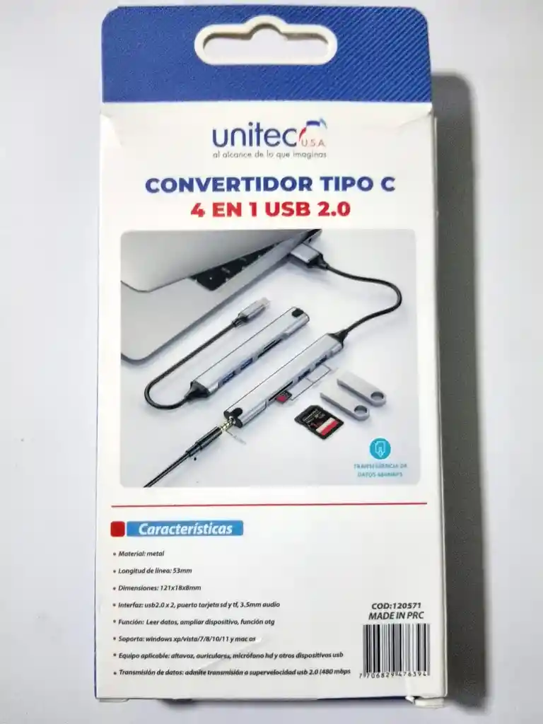 Convertidor Tipo C 4 En 1 – Hdmi, Usb, Sd Y Microsd 💻🔌