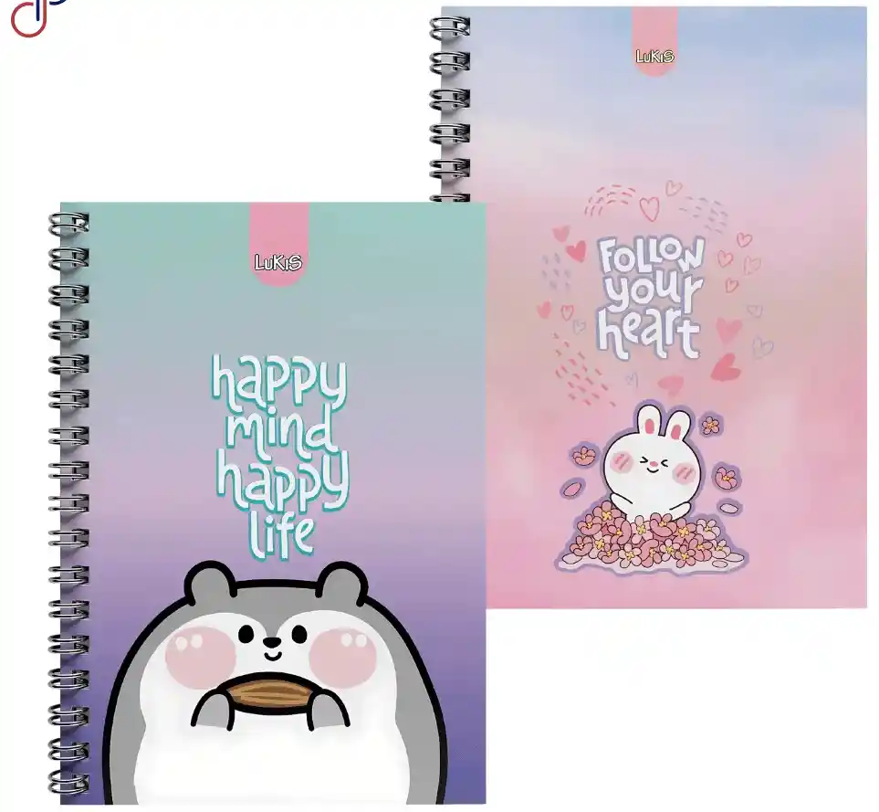 Cuaderno 7 Materia Argollado Grande/175hojas 350 Páginas/femenino