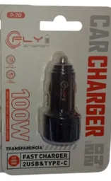 Cargador C Carro 100w Fly P-70
