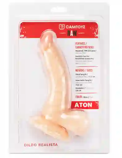 Dildo Curvo Realista Aton 17.5 Cm
