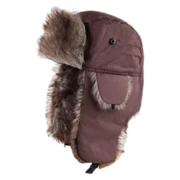 Gorro Ruso Ushanka Soviético Aviador Esquimal Estilo Piloto Marron