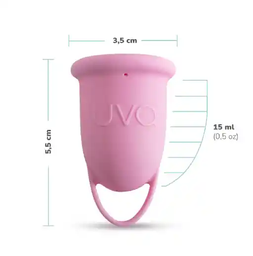 Copa Menstrual Uva 2 Talla 0 Rosada
