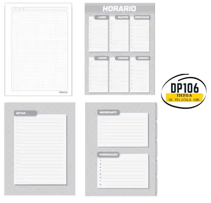 Primavera Cuaderno Cuadriculado 7 Materias Argollado Pasta Dura Hombre