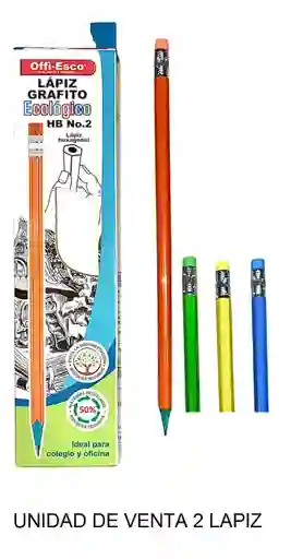 Lapiz Grafito Ecologico Hb No.2 Oe-150e X 2 Unidades