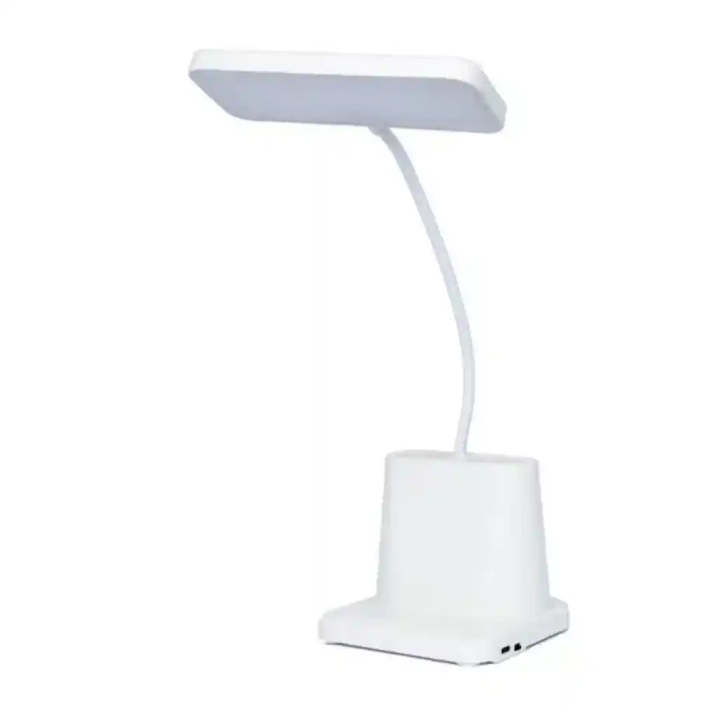 Lámpara Led De Escritorio Recargable Con Puerto Usb Y Soport