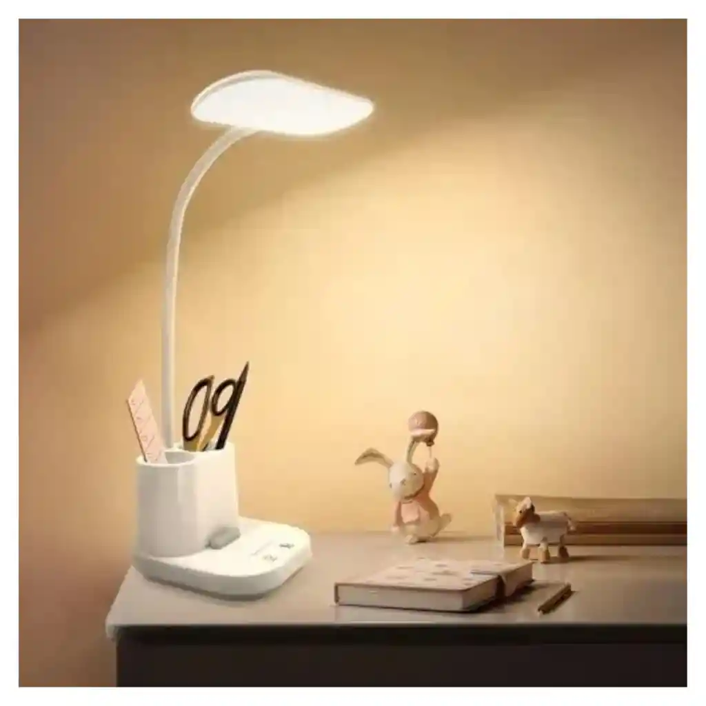 Lámpara Led De Escritorio Recargable Con Puerto Usb Y Soport