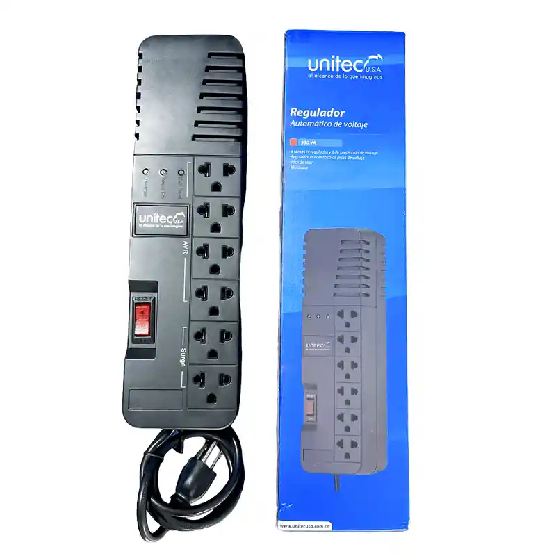 Regulador Estabilizador De Voltaje 990 Va 6 Tomas