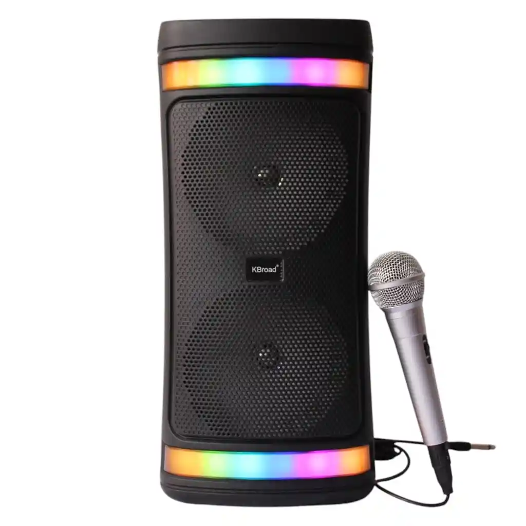 Parlante Con Sonido Claro Luces Led Y Microfono