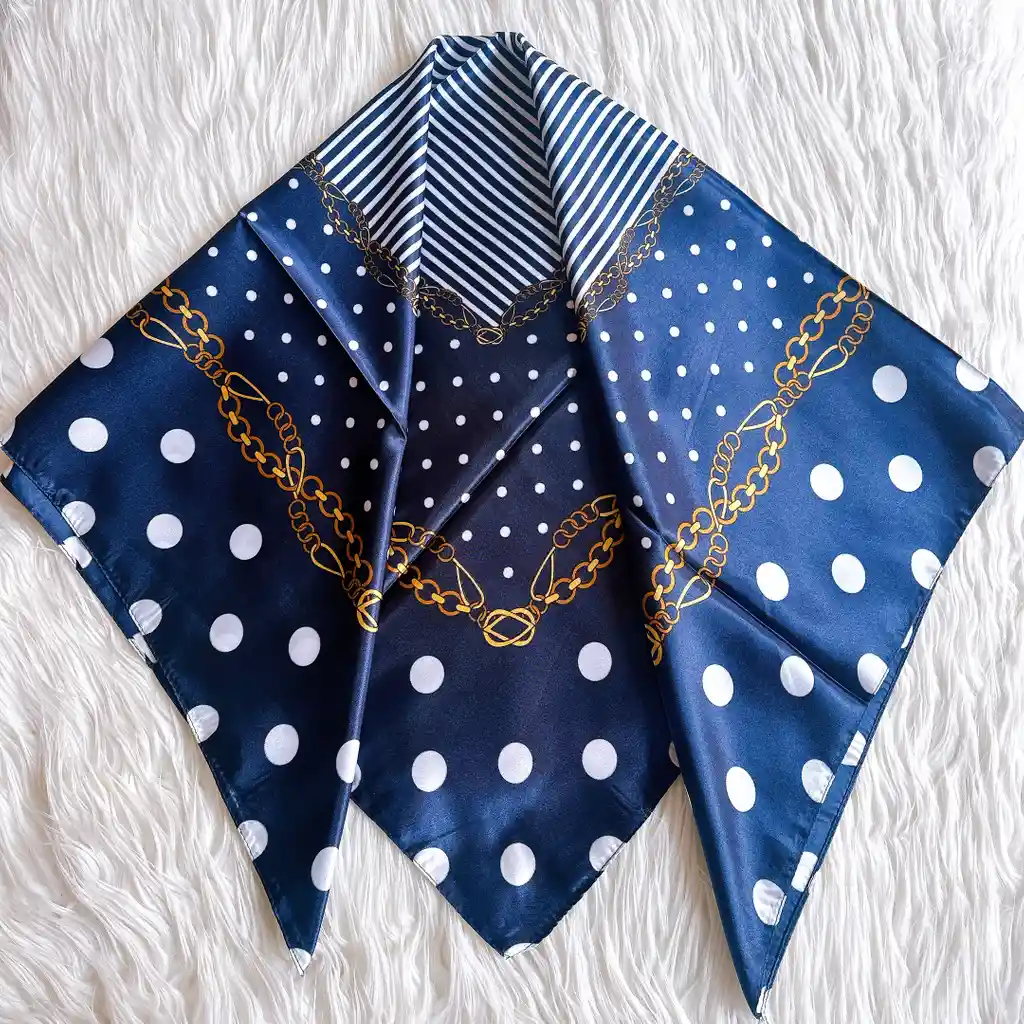 90 Cm - Puntitos Azul Cadena