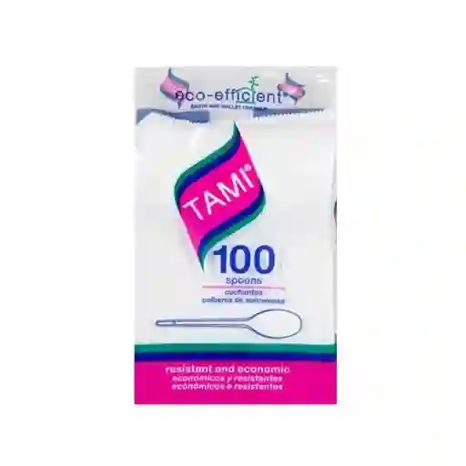 Tami Cuchara Dulcera Blanca 100und	