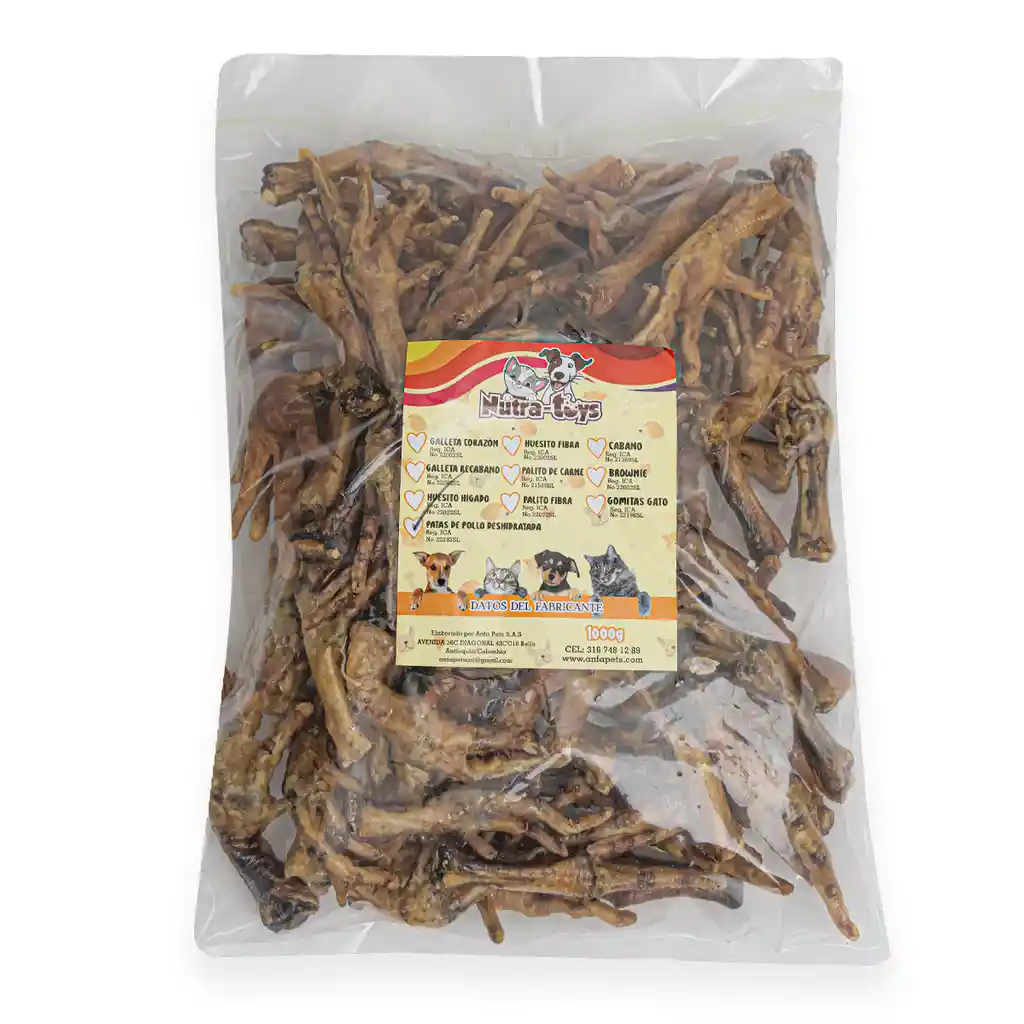 Nutra Toys Patas De Pollo 1000 Gr