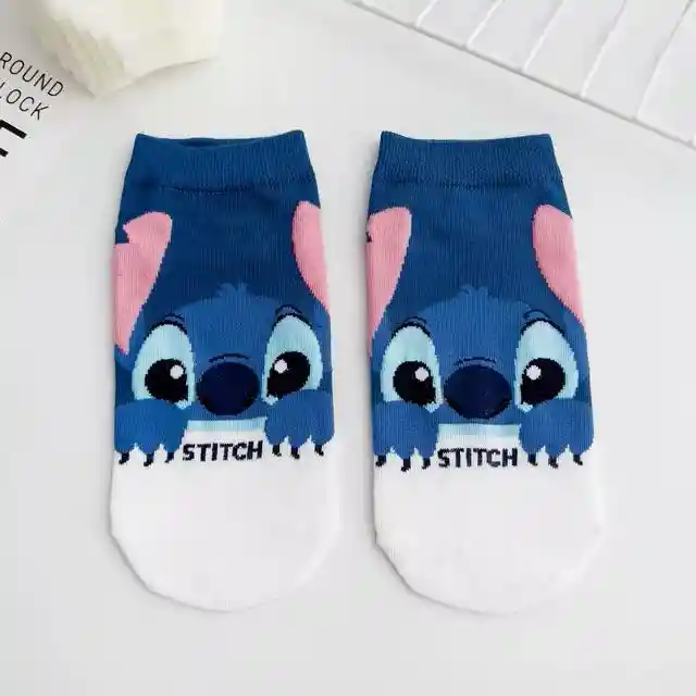 Medias Tobilleras Stitch Polka