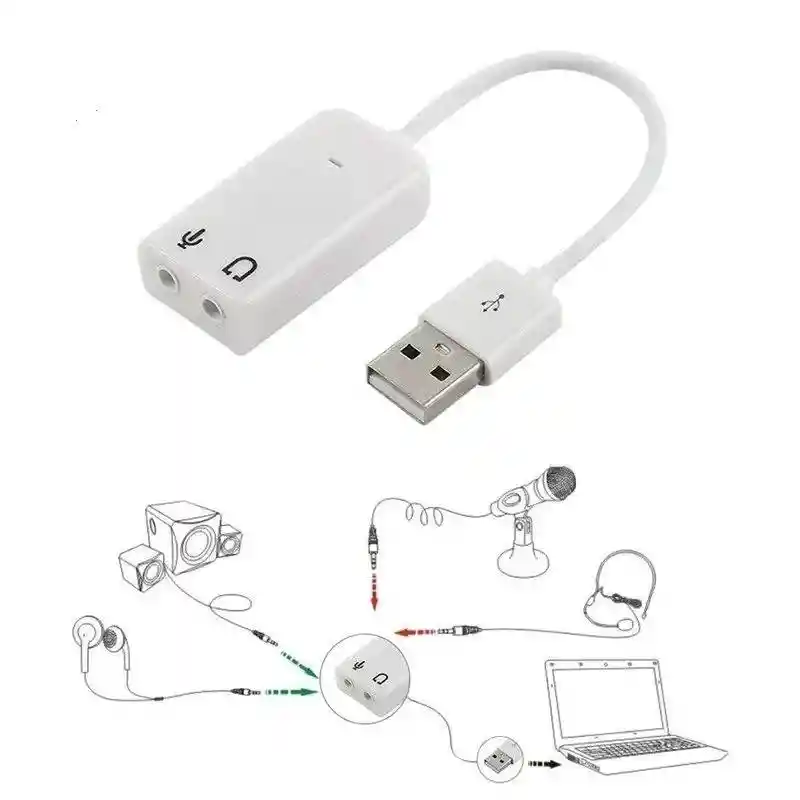 Adaptador Tarjeta De Sonido Usb 3d Audio 7.1