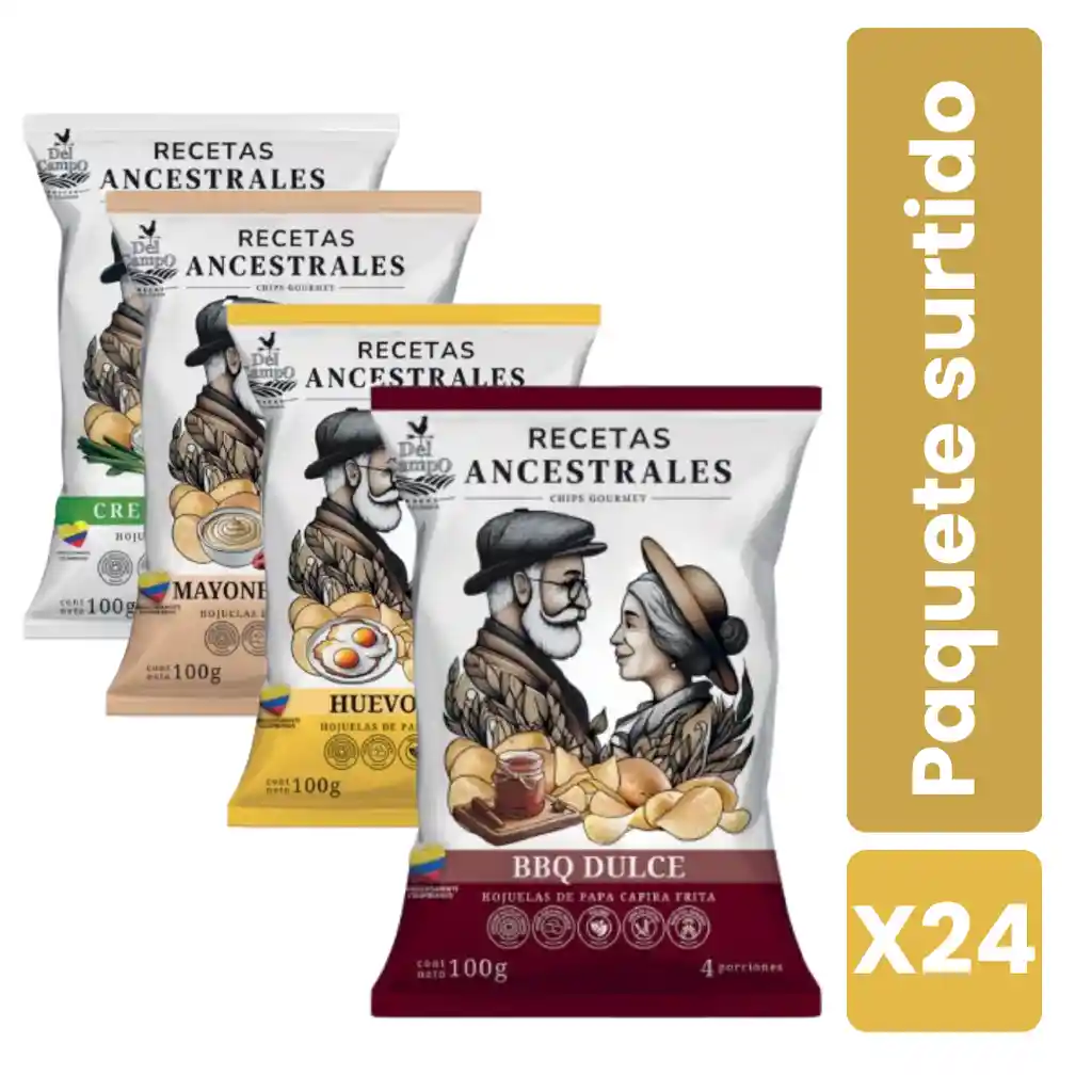 Caja X24 Papas Recetas Ancestrales Sabor Surtido