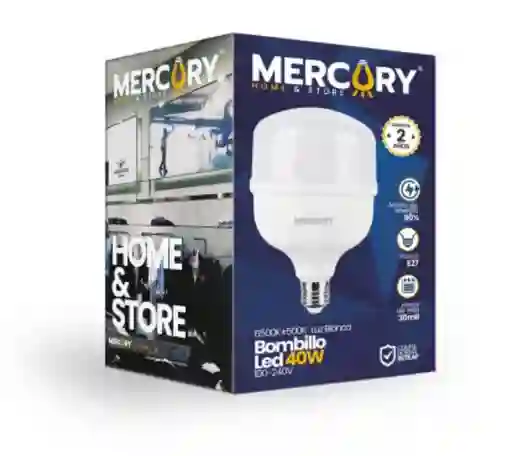 Bombillo Led Mercury 40w E27 6500k