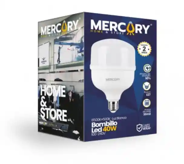 Bombillo Led Mercury 40w E27 6500k