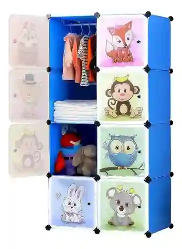 Organizador Para Juguetes Ropa Multifuncional Niños Armable Blue Innovo Home