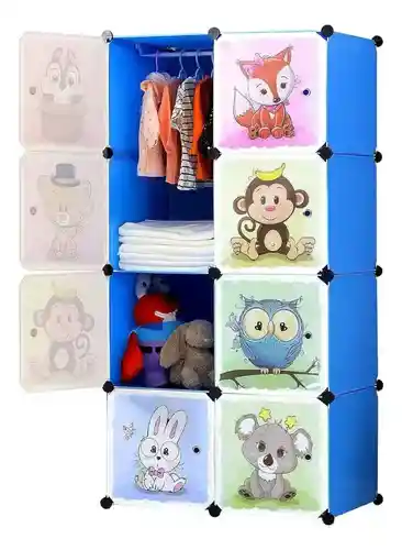 Organizador Para Juguetes Ropa Multifuncional Niños Armable Blue Innovo Home