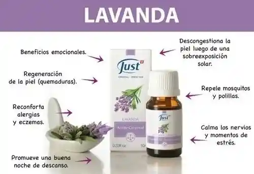 Aceite Esencial De Lavanda 10ml Just