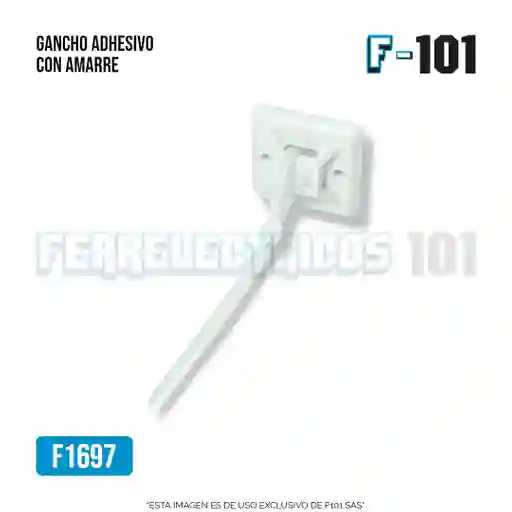 Gancho Adhesivo Con Amarre X 100pcs