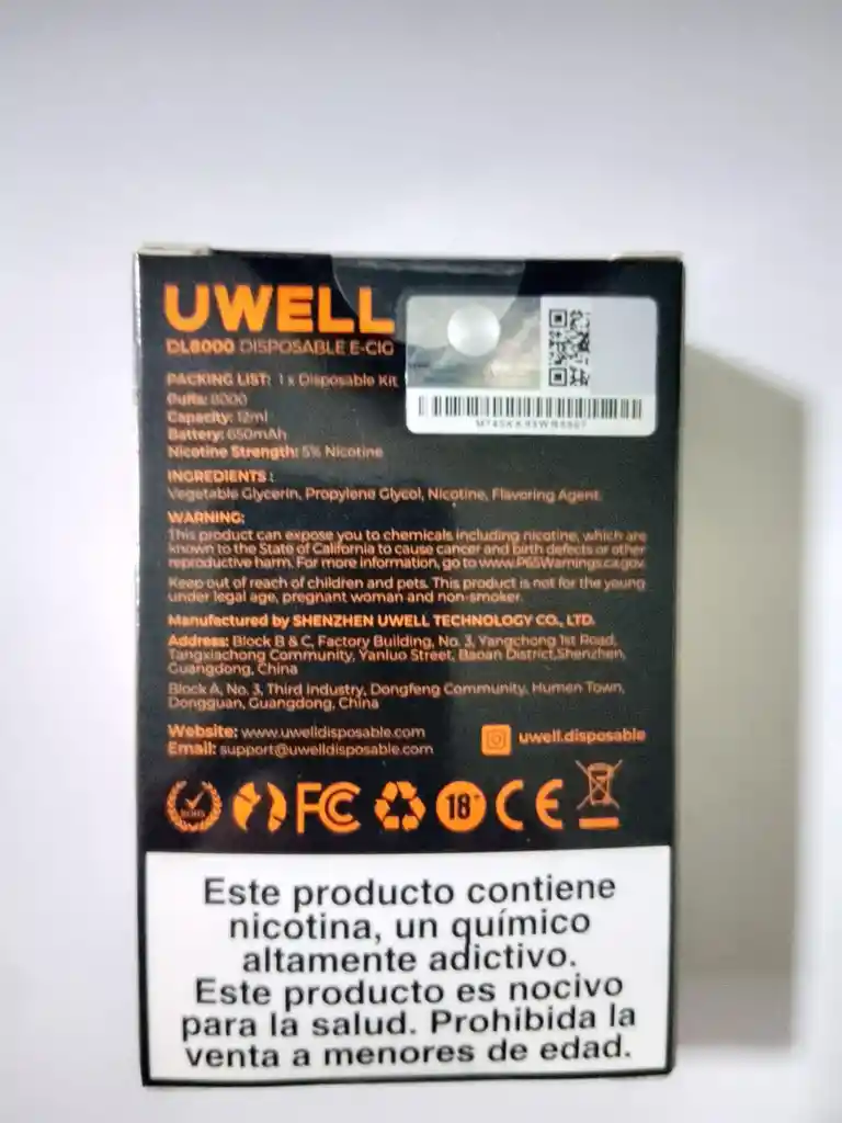 Vaper Uwell 8.000 Puffs – Mango