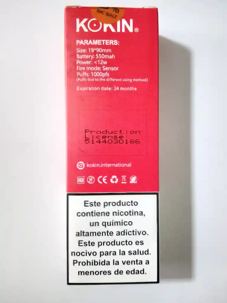 Vaper Kokin 1.000 Puffs – Sandía 🍉