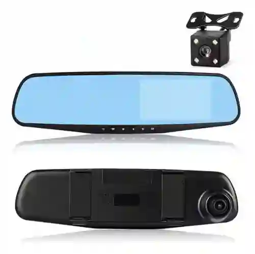 Dvr Espejo Con Camara Seguridad Para Vehículo Con Camara Trasera Full Hd