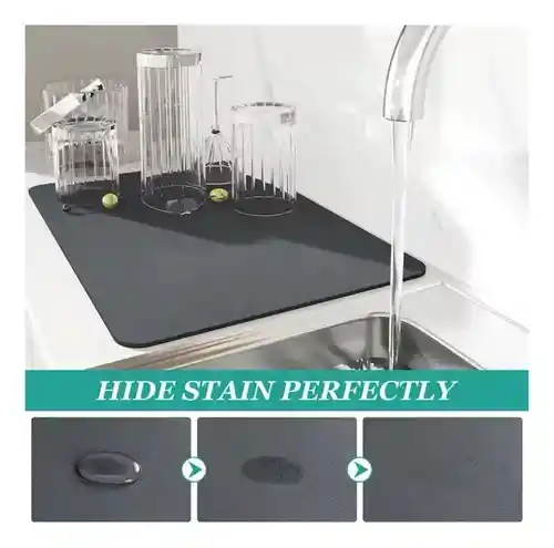 Alfombra Mini Para Cocina Hogar Absorbente De Agua Platero Anti Hongos Secado Rápido