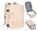 Maleta Morral Para Laptop Puerto Usb Viajero Práctico Amaz Beige Innovo