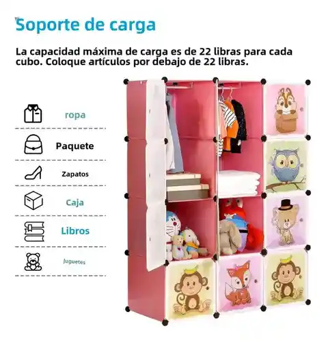 Organizador Para Juguetes Ropa Multifuncional Niños Armable Modular Innovo Home