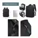 Maleta Morral Para Laptop Puerto Usb Viajero Práctico Semi Impermeable Amaz Black Edition Innovo
