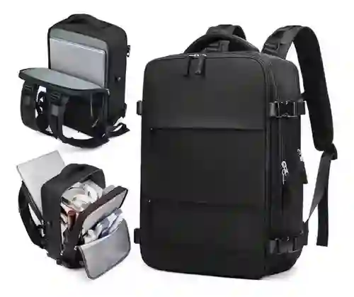 Maleta Morral Para Laptop Puerto Usb Viajero Práctico Semi Impermeable Amaz Black Edition Innovo