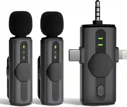 Microfonos Inalambrico Solapa Para Celular Iphone Ipad Camar