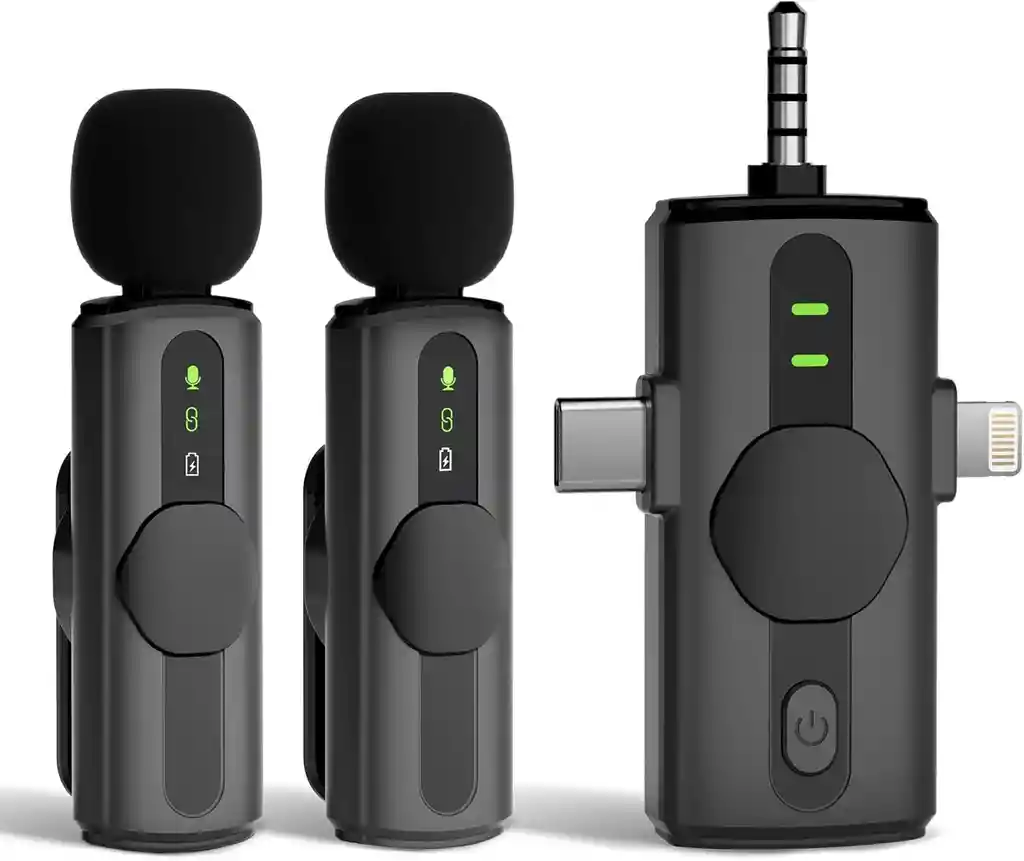 Microfonos Inalambrico Solapa Para Celular Iphone Ipad Camar