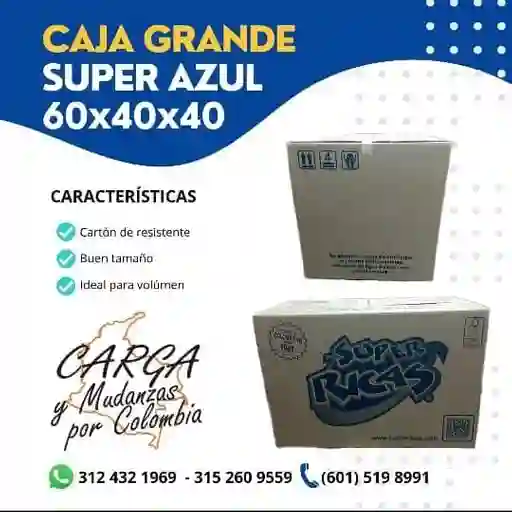 Caja Super Rica Azul 60x40x40 - Embalaje
