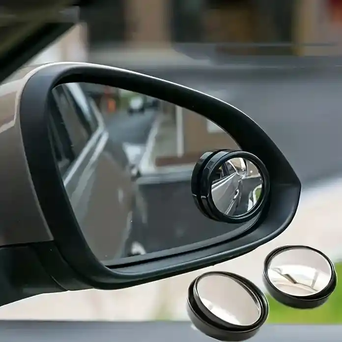 2 Espejos Auxiliares Redondos De Vidrio De Alta Definición Para Carro.
