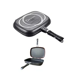Sartén Doble Parrilla 32 Cm Antiadherente Dual Grill Dessini Italiano Con Repuesto Caucho