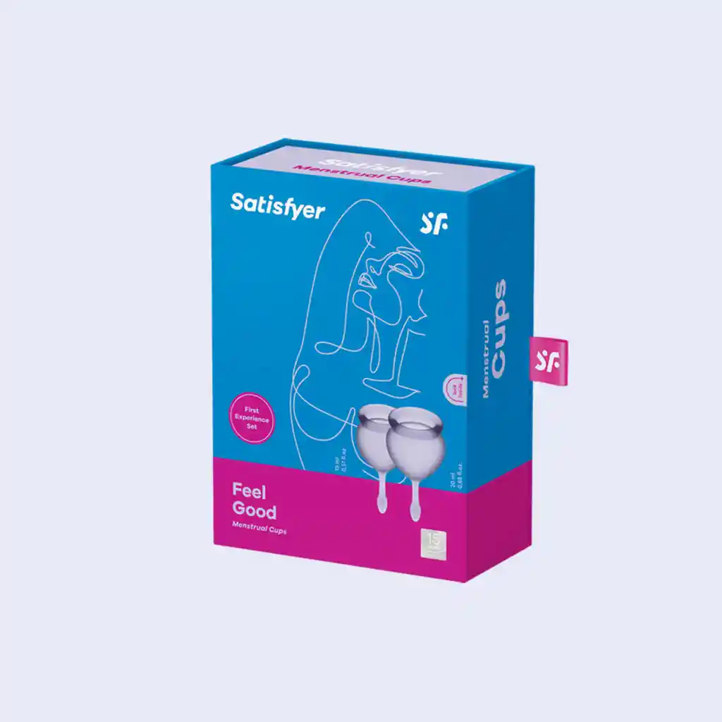 Set 2x Copas Menstruales Satisfyer Feel Good Lila
