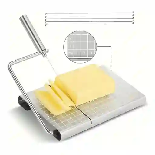 Cortador Rebanador De Queso Manual En Acero Inoxidable Color Plateado Mas Respuesto