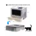 Caja De Arena Arenero Para Gatos Grande Plegable Hogar Con Puerta Fácil Limpieza