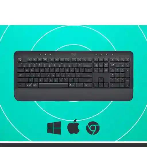 Teclado Logitech K650 Inalámbrico Bluetooth Gris Oscuro