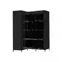 Closet Esquinero Organizador De Ropa 8 Estantes Armado Facil Negro