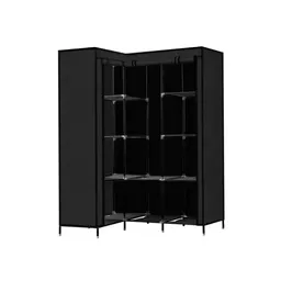 Closet Esquinero Organizador De Ropa 8 Estantes Armado Facil Negro