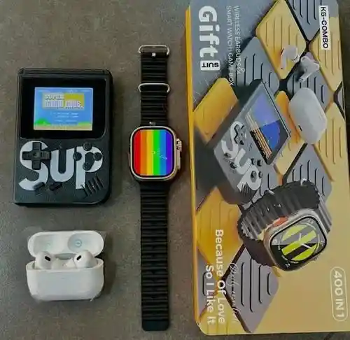 Smartwatch Combo K5 Reloj Audifonos Consola Protector