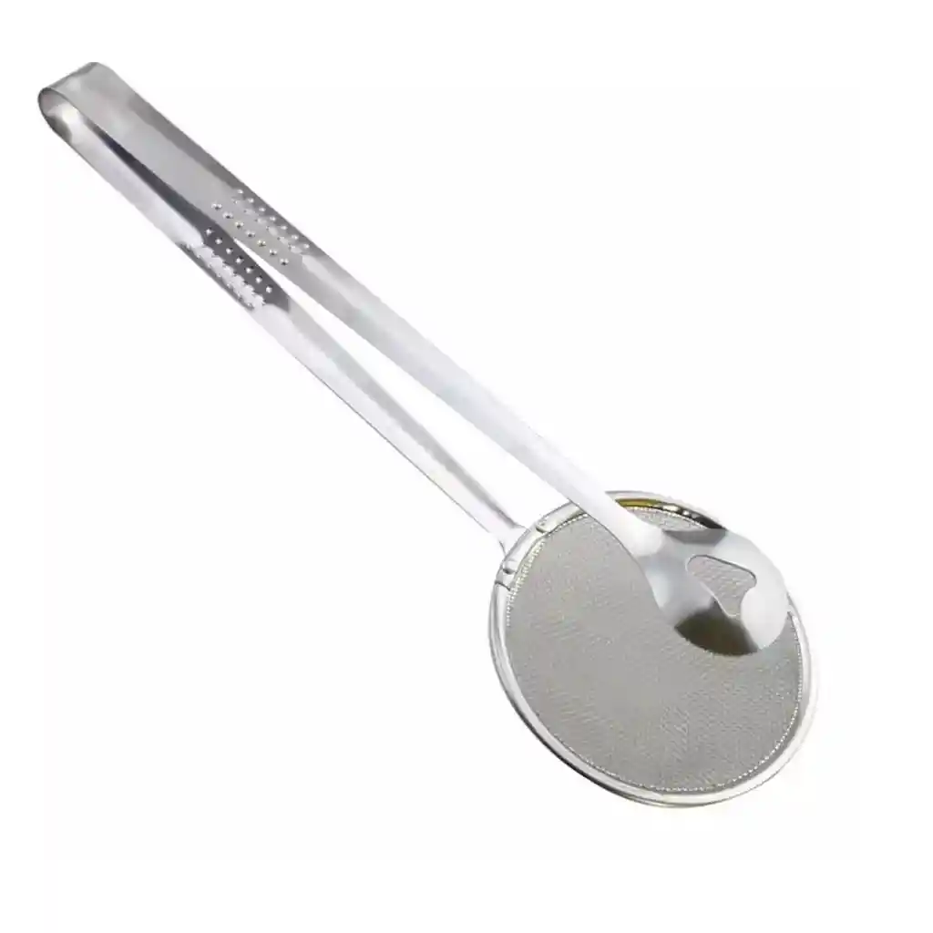 Colador Aceite Freir Escurridor Cocina En Malla Inoxidable
